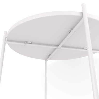 Столик журнальный SHT-CT8-2 (42,6х47,6х47,6) в скандинавском стиле, белый муар