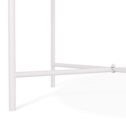 Столик журнальный SHT-CT8-2 (42,6х47,6х47,6) в скандинавском стиле, белый муар