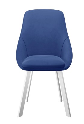 Стул DikLine 246 поворотный, Z20 синий, ножки белые