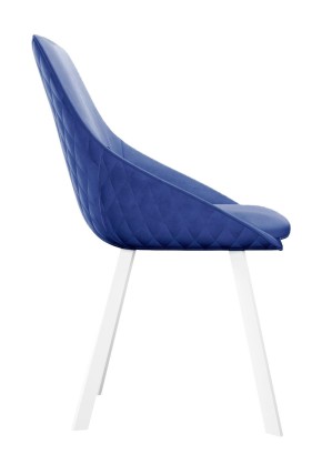 Стул DikLine 246 поворотный, Z20 синий, ножки белые