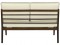 Диван-скамья Массив мягкая экокожа (85х122х75) в классическом стиле, крем, орех