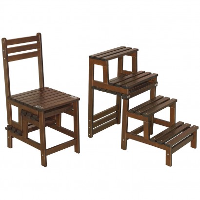 Стул-стремянка Массив (90,2х40х52,5) в классическом стиле, орех