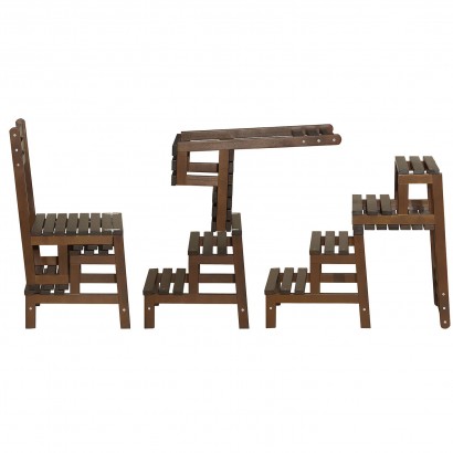 Стул-стремянка Массив (90,2х40х52,5) в классическом стиле, орех