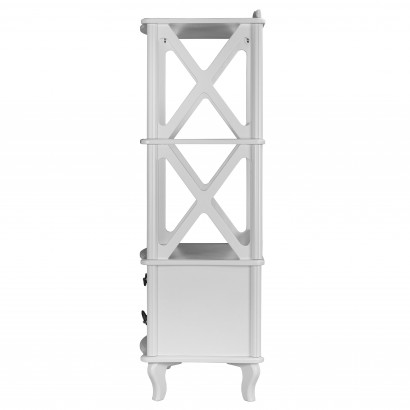 Этажерка Джульетта 2 уровня, Л (124,4х49,8х40,4) в классическом стиле, молочный дуб