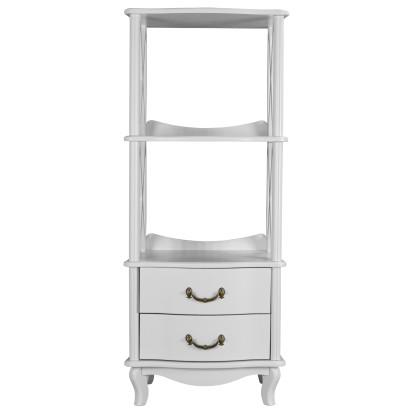 Этажерка Джульетта 2 уровня, Л (124,4х49,8х40,4) в классическом стиле, молочный дуб