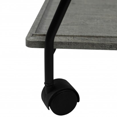 Стол сервировочный Милн серый шпат (73х58х38,4) в стиле лофт,