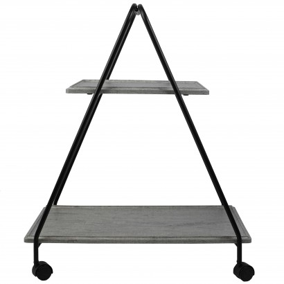 Стол сервировочный Милн серый шпат (73х58х38,4) в стиле лофт,