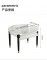 Маленький дизайнерский комбинированный стол 120x70x75 в стиле минимализм под белый мрамор