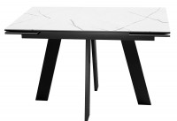Стол DikLine SKM120 Керамика Белый мрамор/подстолье черное/опоры черные (2 уп.) Стол DikLine SKM120 Керамика Белый мрамор/подстолье черное/опоры черные (2 уп.)