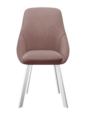 Стул DikLine 246 поворотный, Z34 пудра, ножки белые