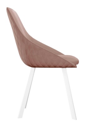 Стул DikLine 246 поворотный, Z34 пудра, ножки белые