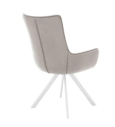 Стул DikLine 289 поворотный E52 бежевый, ножки белые