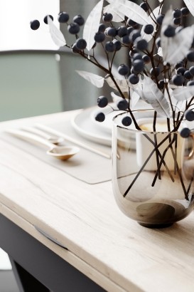 Стол универсальный трансформируемый ГЕНРИ (40х90,5х68) в стиле лофт, дуб галифакс, чёрный