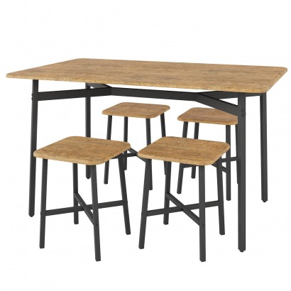 Стол обеденный Кросс (72х120х75) в стиле лофт, дуб американский