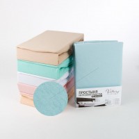 Простынь на резинке трикотажная PT golubaya, 140x200 голубая арт. PT golubaya