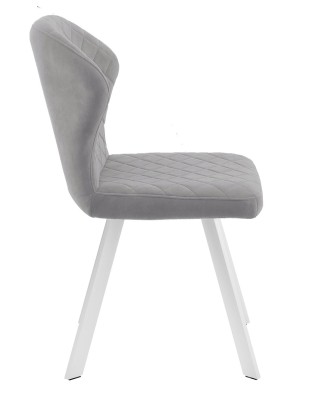 Стул DikLine 339 поворотный B22 GREY, ножки белые