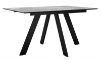 Стол DikLine DKD140, керамика 140(180)х80, мрамор серый матовый, опоры черные (2 уп.) Стол DikLine DKD140, керамика 140(180)х80, мрамор серый матовый, опоры черные (2 уп.)