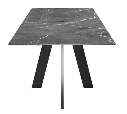 Стол DikLine SKM120 Керамика Черный мрамор/подстолье черное/опоры черные (2 уп.)