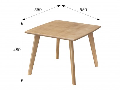 Стол журнальный Ретро квадратный (48х55х55) в классическом стиле, бук