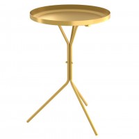 Столик журнальный SHT-CT11 (50,5х41,5х41,5) в скандинавском стиле, золото