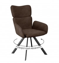 Стул DikLine 501 поворотный SB3 шоколад, ножки черные Стул DikLine 501 поворотный SB3 шоколад, ножки черные