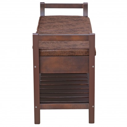 Скамья для прихожей Н с ящиком (60х118х41) в классическом стиле, шоколад,орех