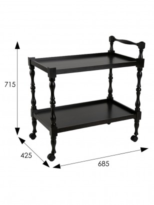 Стол сервировочный Бридж (71,5х68,5х42,5) в скандинавском стиле, венге