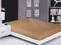 Простынь страйп-сатин на резинке PRC-R-28, 90x200 коричневый арт. PRC-R-28