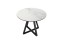 Стол DikLine SKZ100 d1000 Керамика Cristal Onyx Bianco Polished/подстолье черное/опоры черные (2 уп.)