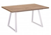 Стол Dikline ZB140 Дуб Галифакс натуральный (ЛДСП EGGER)/Опоры белые Стол Dikline ZB140 Дуб Галифакс натуральный (ЛДСП EGGER)/Опоры белые