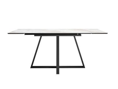 Стол DikLine DKF120 Керамика глянец Onyx Bianco/подстолье черное/опоры черные