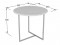 Стол журнальный Альбано (50х55х55) в стиле лофт, белый мрамор, хром