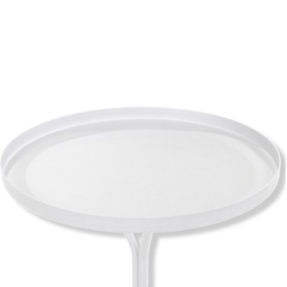 Столик журнальный SHT-CT11 (50,5х41,5х41,5) в скандинавском стиле, белый муар