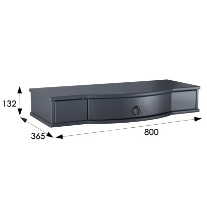 Подставка Берже (13,2х80х36,5) в классическом стиле, серый графит