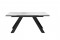 Обеденный стол KX160 мрамор белый , опоры черные - DikLine