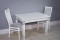 Комплект мебели для кухни стол Инфинити белый с серой патиной и два стула Вегас белые