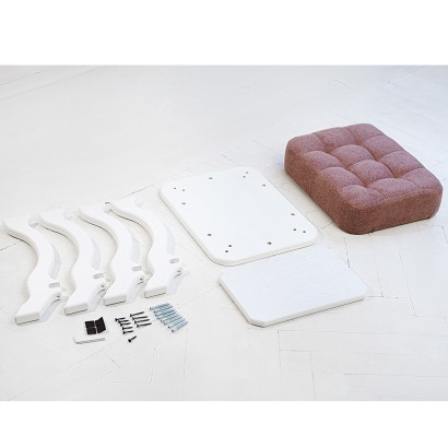 Банкетка Берже 26 (51х40х30) в классическом стиле, белый ясень