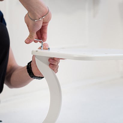 Банкетка Берже 26 (51х40х30) в классическом стиле, белый ясень