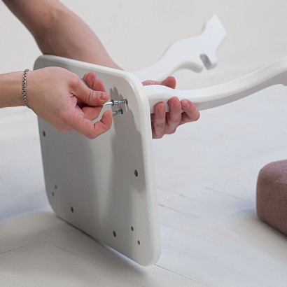 Банкетка Берже 26 (51х40х30) в классическом стиле, белый ясень