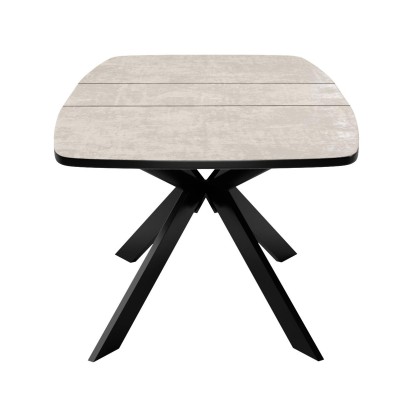 Стол DikLine B140 хромикс белый/ опоры черные