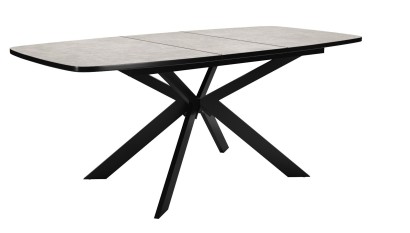 Стол DikLine B140 хромикс белый/ опоры черные