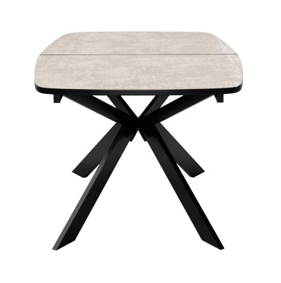 Стол DikLine B140 хромикс белый/ опоры черные