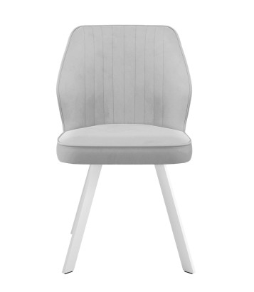 Стул DikLine 232 поворотный B22 GREY, ножки белые