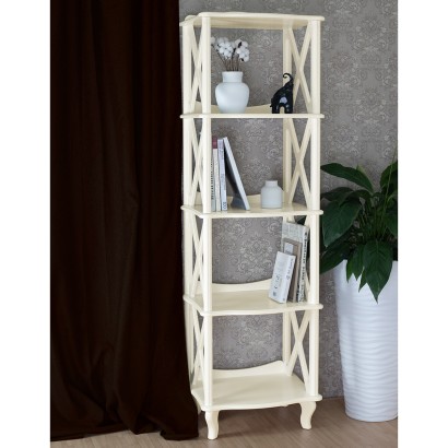 Этажерка-стеллаж Джульетта 4 уровня, Л (169х50х40,4) в классическом стиле, дуб шампань