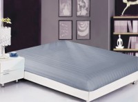 Простынь страйп-сатин на резинке PRC-R-33, 90x200 св.серый арт. PRC-R-33