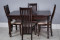 Комплект мебели для кухни стол Инфинити венге с темной патиной и четыре стула Вегас венге, сиденье велюр бежевый.