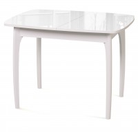 Стол DikLine M40 белый/стекло белое optiwhite Стол DikLine M40 белый/стекло белое optiwhite
