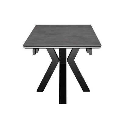 Стол DikLine SFE140 Керамика мрамор Бронза/подстолье черное/опоры черные (2 уп.)