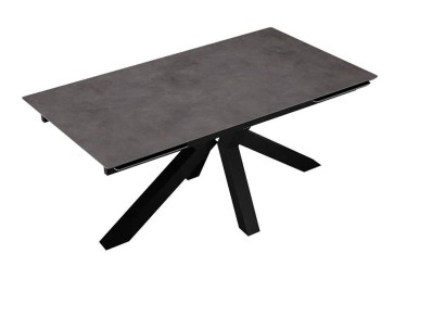 Стол DikLine SFE140 Керамика мрамор Бронза/подстолье черное/опоры черные (2 уп.)