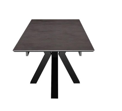 Стол DikLine SFE140 Керамика мрамор Бронза/подстолье черное/опоры черные (2 уп.)